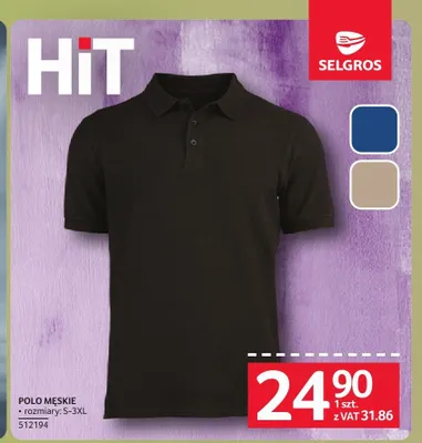 Polo męskie promocja w Selgros