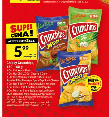 Chipsy Crunchips X-Cut Mexican Salsa Style promocja w Twój Market