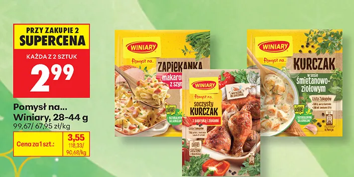 Pomysł na... zapiekanka makaronowa z szynką Winiary promocja w Biedronka
