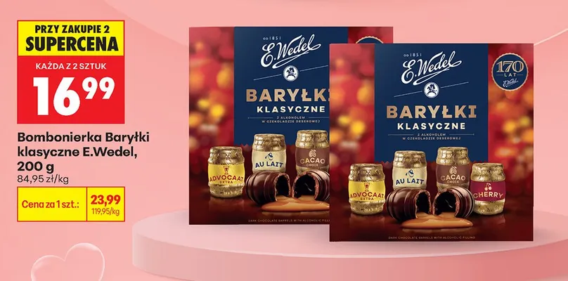 Bombonierka Baryłki klasyczne E.Wedel promocja w Biedronka