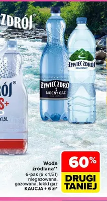 Woda źródlana 6-pak Żywiec Zdrój promocja w Carrefour