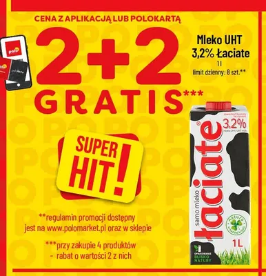 Mleko UHT Łaciate 3,2% promocja w POLOmarket
