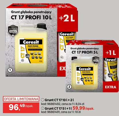 Grunt głęboko penetrujący CT 17 Profi promocja w Leroy Merlin