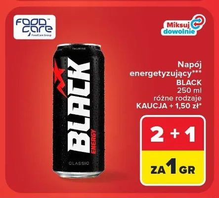 Napój energetyzujący Black Classic promocja w Carrefour