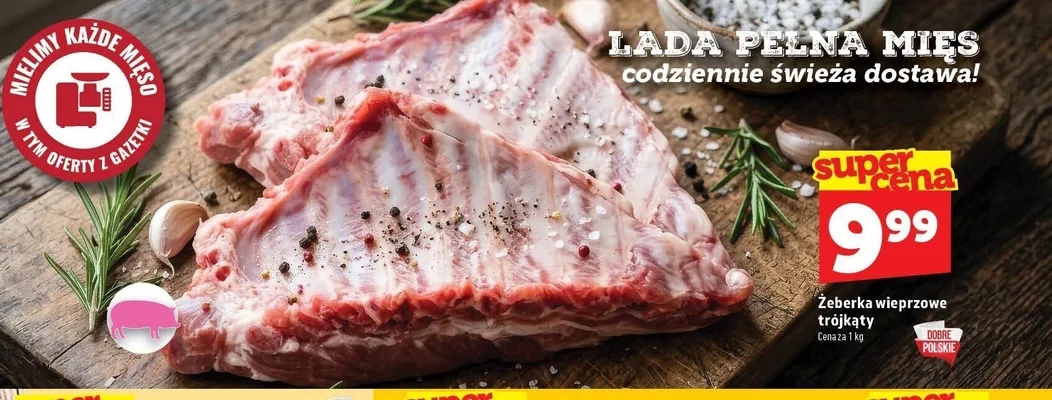 Żeberka wieprzowe trójkąty promocja w TOPAZ