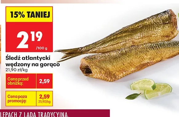 Śledź atlantycki wędzony na gorąco promocja w Biedronka
