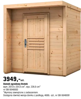 Domek ogrodowy Bratek promocja w OBI