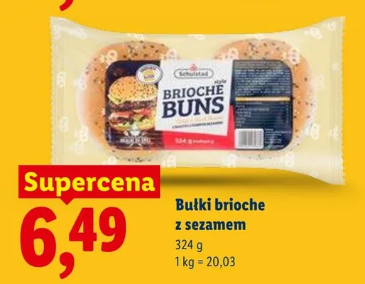 Bułki brioche z sezamem Schulstad promocja w Lidl