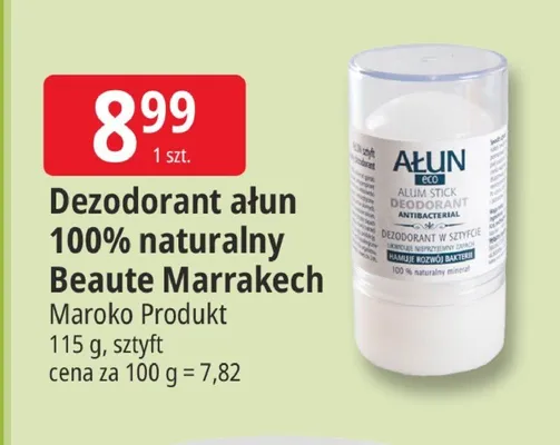 Dezodorant ałun 100% naturalny Beaute Marrakech promocja w Leclerc