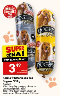 Karma w batonie dla psa Dogero promocja w Twój Market