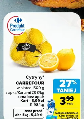 Cytryny Carrefour w siatce promocja w Carrefour