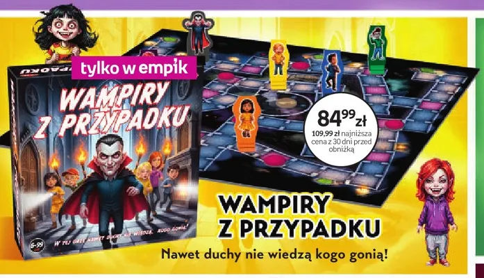 Gra planszowa Wampiry z przypadku Tactic promocja w Empik