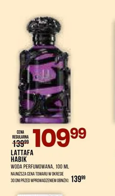 Woda perfumowana Lattafa Habik promocja w Drogerie Natura