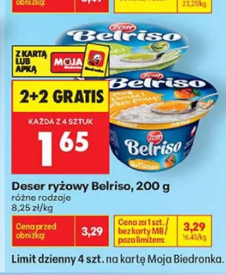 Deser ryżowy Belriso promocja w Biedronka
