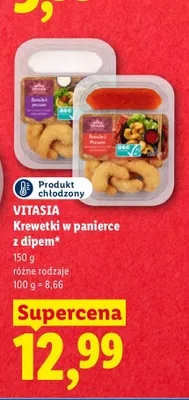 Krewetki w panierce z dipem sweet chili Vitasia promocja w Lidl