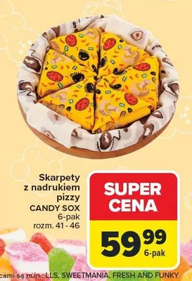 Skarpety z nadrukiem pizzy promocja w Carrefour Market