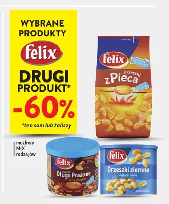 Orzeszki ziemne smażone i solone Felix promocja w Intermarche