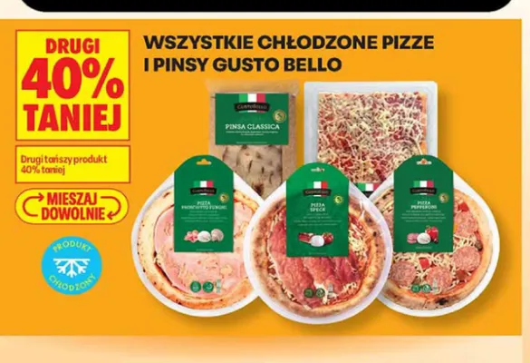 Chłodzone pizze i pinsy Gusto Bello promocja w Biedronka