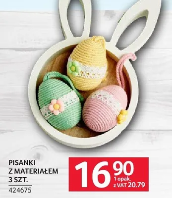 Pisanki z materiałem 3 szt. promocja w Selgros