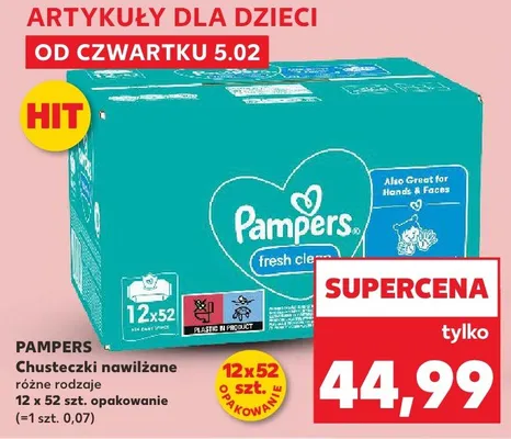 Chusteczki nawilżane różne rodzaje promocja w Kaufland