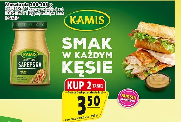 Musztarda Sarepska Kamis 180-185g promocja w Prim Market