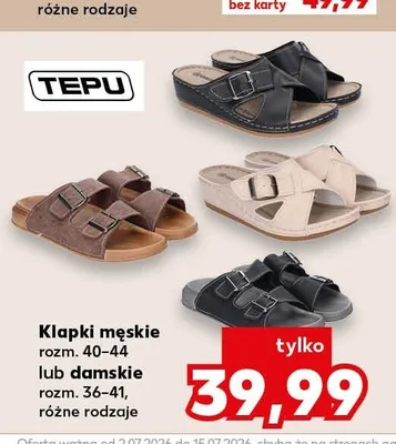 Klapki damskie Tepu promocja w Kaufland
