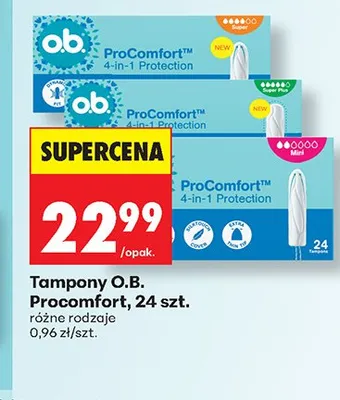 Tampony o.b. ProComfort promocja w Biedronka