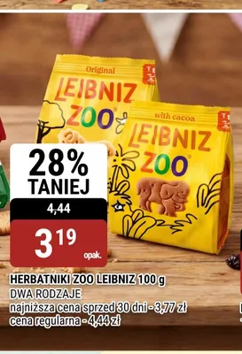 Herbatniki Zoo Leibniz 100g promocja w bi1