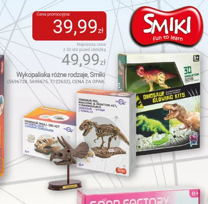 Wykopaliska dinozaur wykop i pomaluj Smiki promocja w Smyk