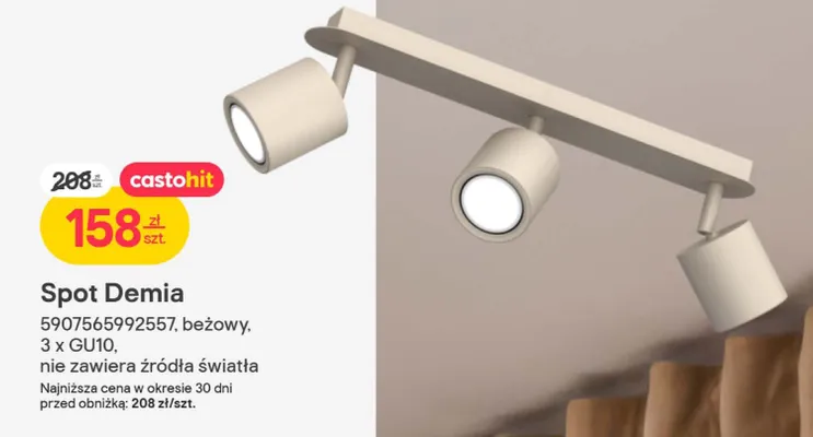 Spot Demia 3 x GU10 promocja w Castorama