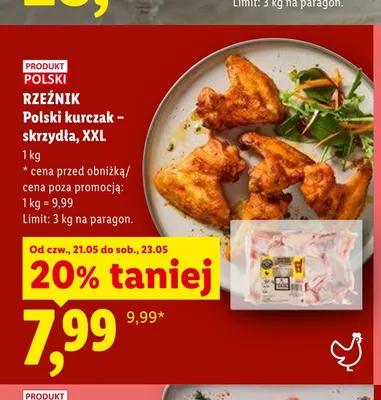 Polski kurczak skrzydła XXL Rzeźnik promocja w Lidl
