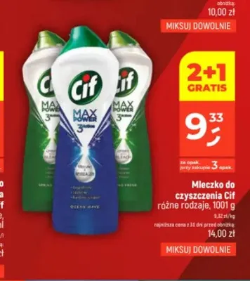 Mleczko do czyszczenia Cif Max Power Ocean Wave promocja w Dealz
