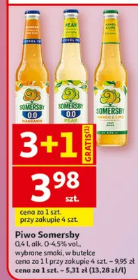 Piwo Somersby Pear promocja w Auchan