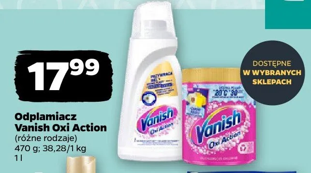 Odplamiacz Vanish Oxi Action promocja w Netto