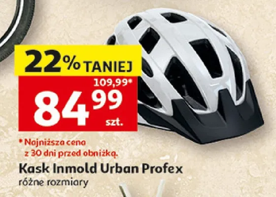 Kask rowerowy Inmold Urban Profex promocja w Auchan