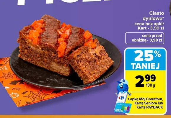 Ciasto dyniowe promocja w Carrefour