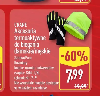 Komin termoaktywny do biegania CRANE promocja w Aldi