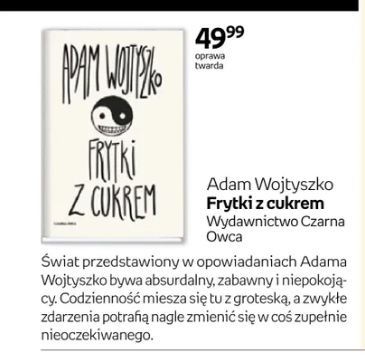 Książka Adam Wojtyszko Frytki z cukrem oprawa twarda promocja w Empik