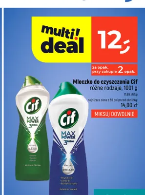 Mleczko do czyszczenia Cif promocja w Dealz