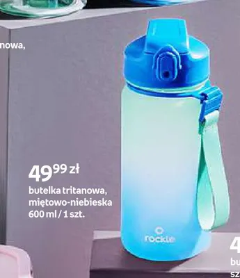 Butelka tritanowa miętowo-niebieska 600 ml Rockle promocja w Empik
