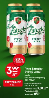Piwo Žatecký Světlý Ležák promocja w Żabka