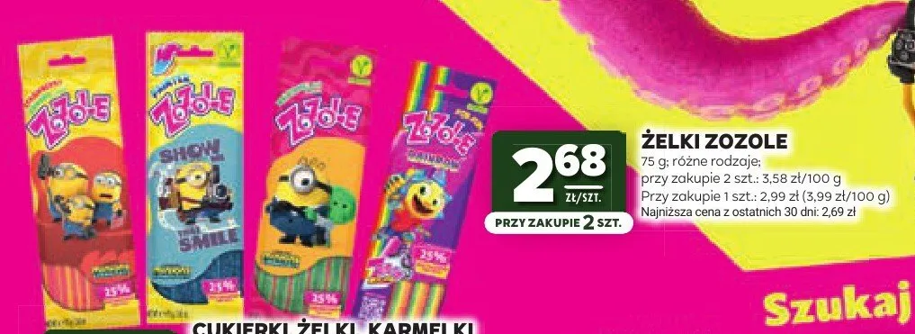 Żelki Zozole promocja w Stokrotka