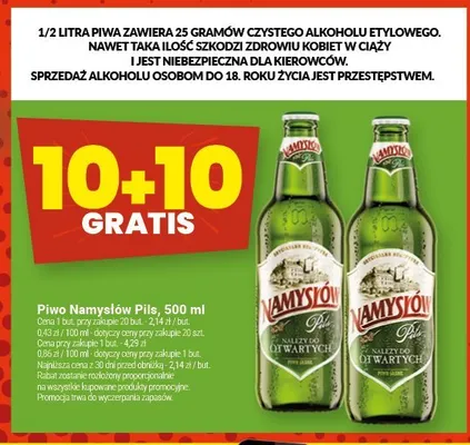 Piwo Namysłów Pils promocja w Twój Market