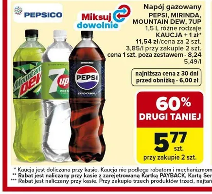 Napój gazowany Mountain Dew promocja w Carrefour
