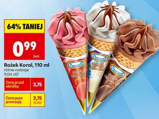 Rożek truskawkowy promocja w Biedronka