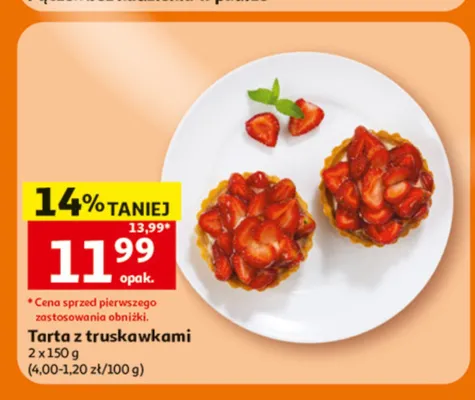 Tarta z truskawkami promocja w Auchan