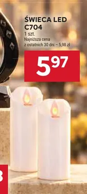 Świeca LED C704 promocja w Stokrotka