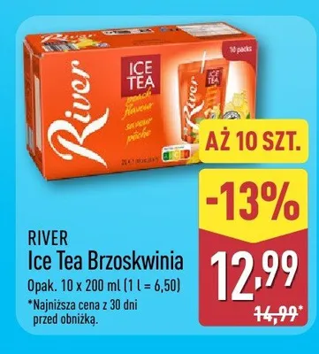 Napój herbaciany Ice Tea River Brzoskwinia 10-pak promocja w Aldi