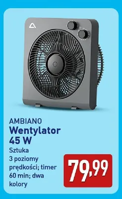 Wentylator Ambiano 45W promocja w Aldi