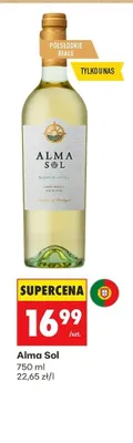 Wino białe półsłodkie Alma Sol promocja w Biedronka